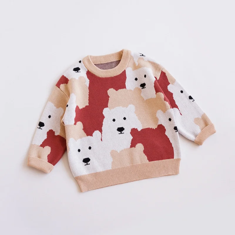 Зимняя одежда для маленьких девочек детские вязаные свитера милые теплые