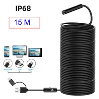 15m car endoscope for android smartphone 8mm engine borescope inspection mirror with accessories automotive endoscopic camera