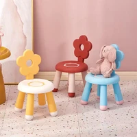 cartoon creative childrens back chair childrens stool foot pedal indoor shoe changing non slip chair lovely flower shape gift