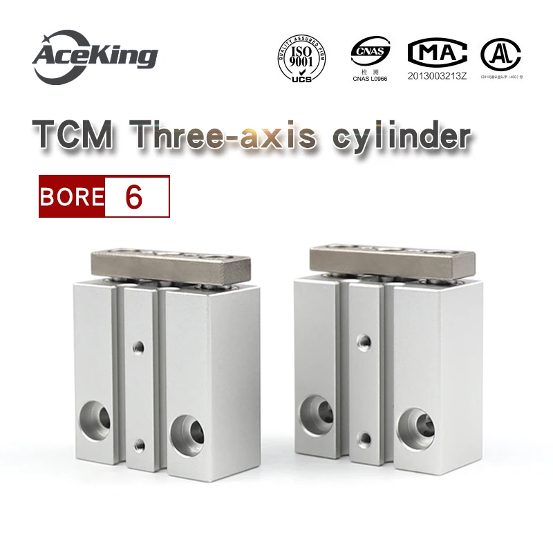 

TCM Yadeke type three shaft micro cylinder with guide rod TCL / TCM6x5s / 10s / 15s / 20s-s three rod mini cylinder