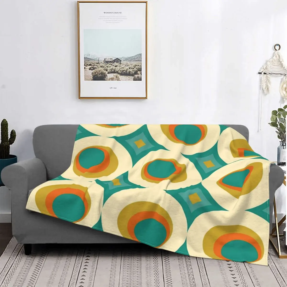 

Современная Manta para salpicaduras de medios de siglo, colcha para cama, toalla a cuadros, manta para playa
