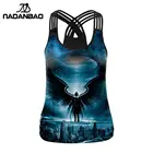 Топ женский астрономический с 3D-принтом, без дна