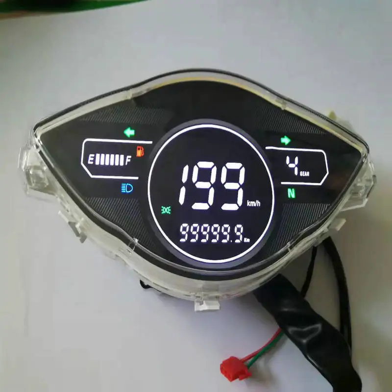 

Sunscreen Scooter Digital DISPLAY Asian Tiger Electronic SPEEDOMETER Curved Beam Motocycle Modified LCD Instrument