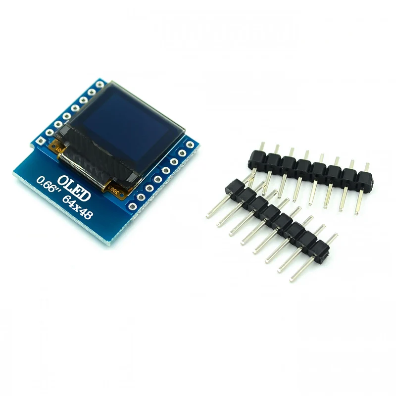 

0.66 inch OLED Display Module for WEMOS D1 MINI ESP32 Module Arduino AVR STM32 64x48 0.66" LCD Screen IIC I2C OLED Module