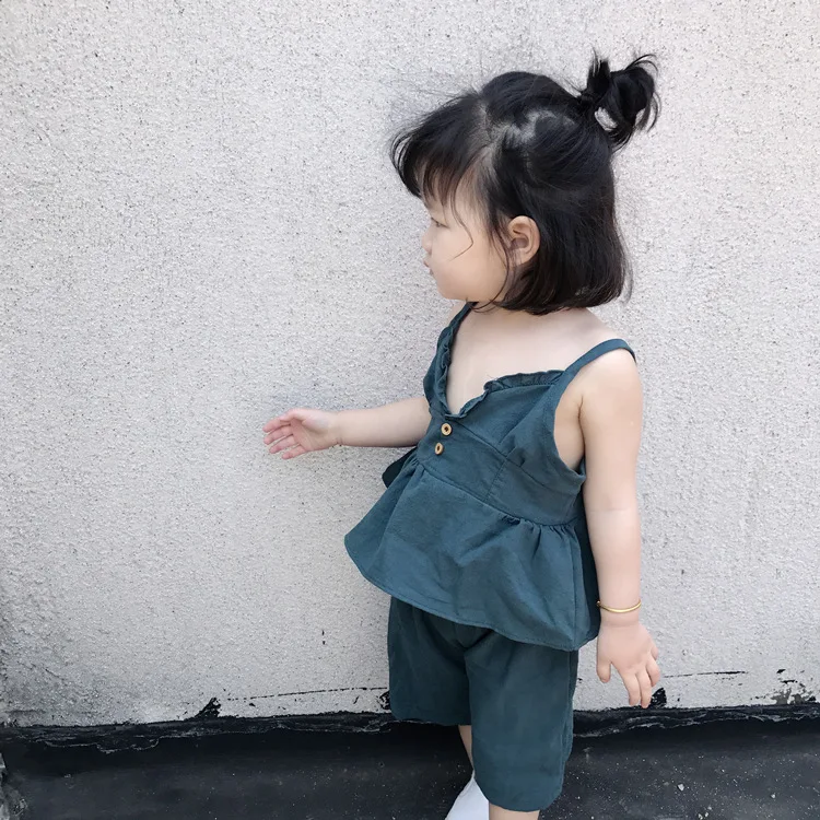 Комплекты одежды для малышей Милая Одежда девочек Детский комбинезон с оборками