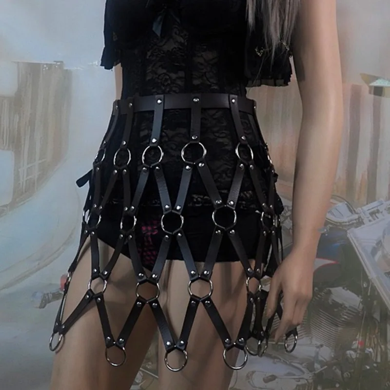 Женский пояс из полиуретановой кожи сексуальный в стиле панк новый модный дизайн