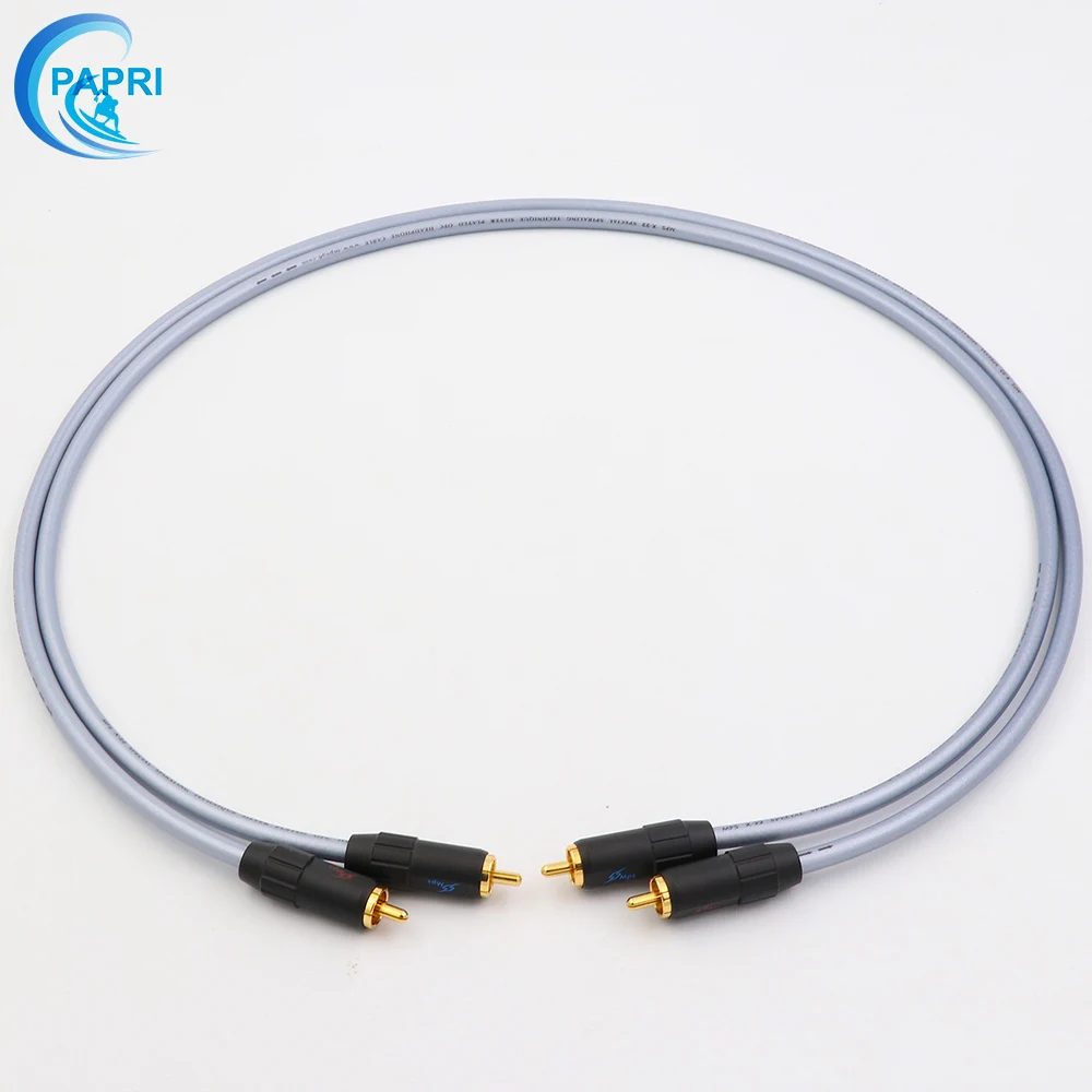 PAPRI MPS X 22 DIY Аудио кабель Позолоченный разъем RCA 5N 99.9997% OFC посеребренный провод