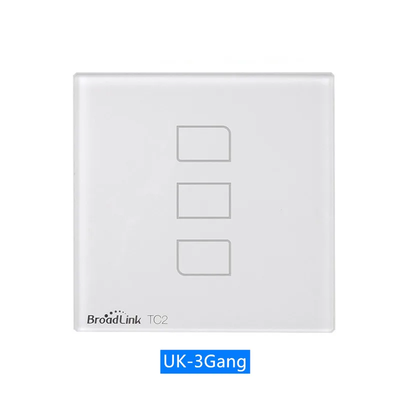 3gang uk Broadlink TC2 ЕС WiFi переключатель сенсорная панель стекло Великобритания Стандартный Настенный светильник переключатель приложение управление телефон RM Pro умный дом автоматизация - Комплект: 3gang uk