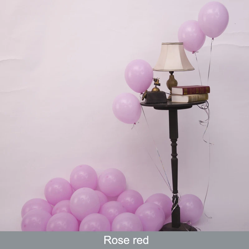 Rose red Macaroon 50~ 100 шт./пакет 10in латексных воздушных шаров с 33 Цвета надувные свадебные украшения воздушный шар с надписью "Happy Birthday" Вечерние материалы воздушных шаров - Цвет: Rose red Macaroon