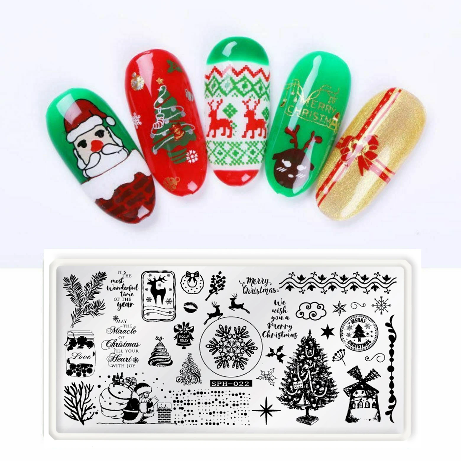 Рождественская пластина для стемпинга нейл-арта 27 Тип Снежинка штамповка шаблон