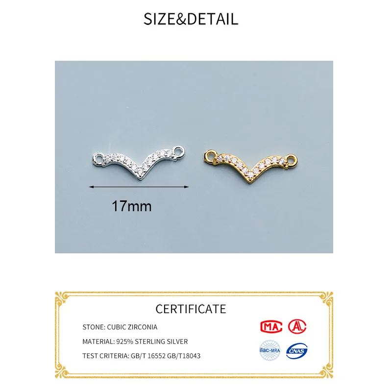 MEETSOFT романтическое ожерелье из стерлингового серебра 925 пробы с двойным