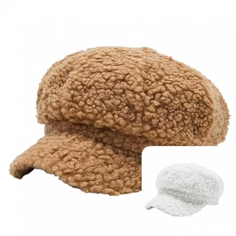 

Stylish Women Beret Trendy Warm Lady Fashion Beret Hat Octagonal Cap Lady Cap