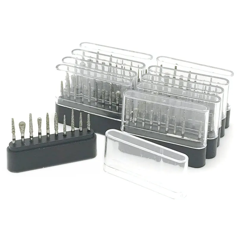 

100pcs/10 Boxes FG 1.6mm Dental Burs High Speed Diamond Polishing Grinding Drill Grinder Rotary Tool Dental Polishers