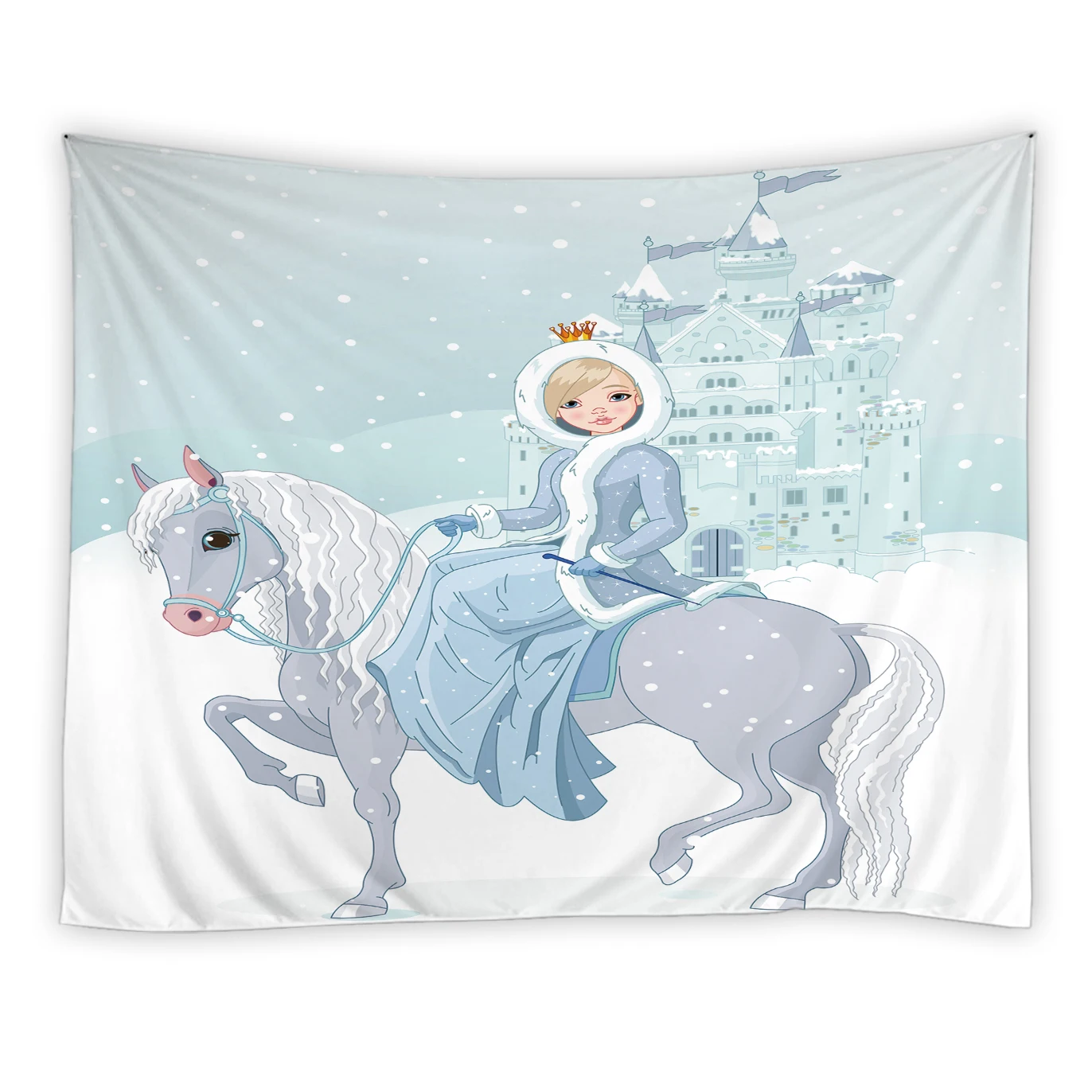

Tapestry Natural Scenery Bedroom Living Room Wall Curtain Decoration Tapestry Snow Art Curtain Cartoon Feather Train