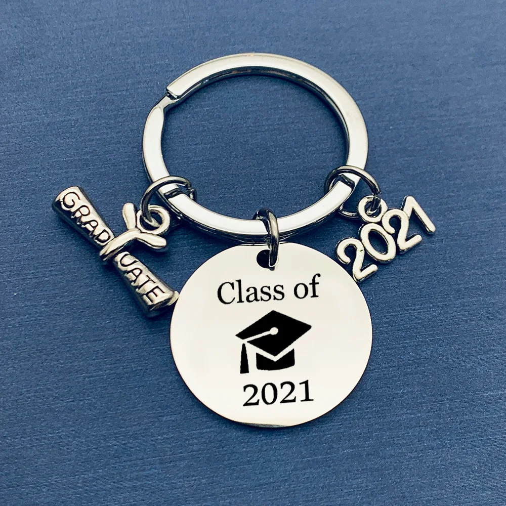 

2021 New Class Of Graduation Season Stainless Steel Keychain Plus Scroll Opening Ceremony Gift Gift