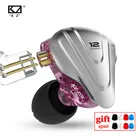 Наушники-вкладыши KZ ZSX 1DD 5BA, Hi-Fi наушники с монитором и шумоподавлением, металлическая гарнитура с 12 драйверами, KZ ZAX ZS10 PRO ASX
