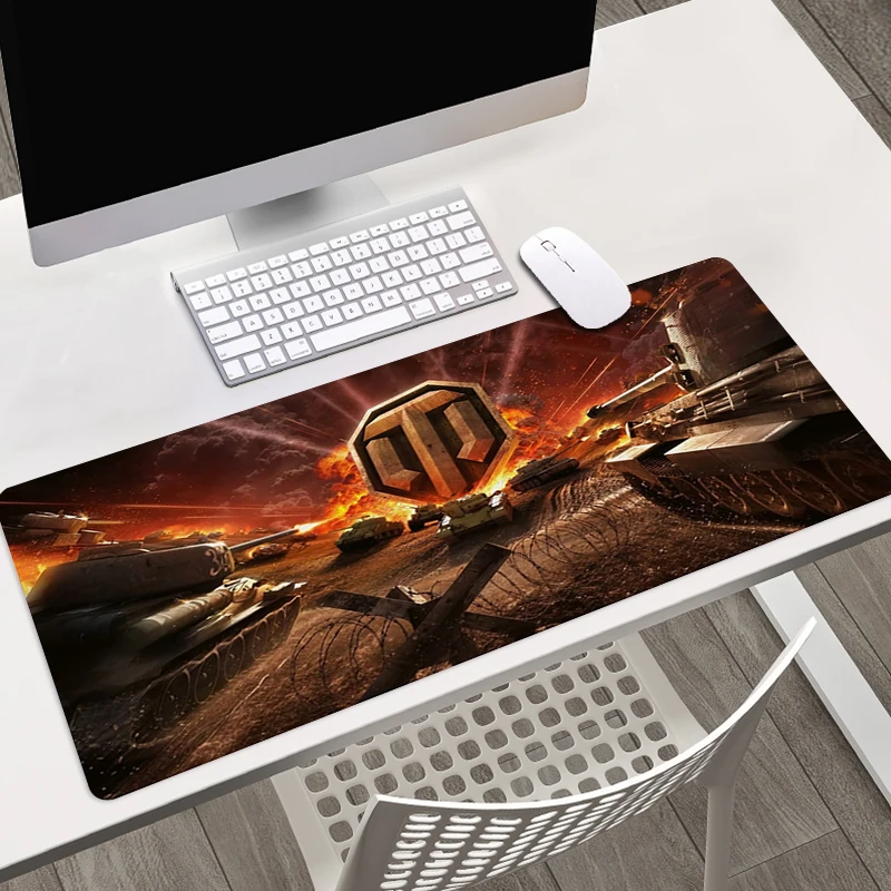 

Очень большой игровой коврик для мыши World of Tanks, геймерский компьютерный большой коврик для мыши, коврик для мыши с фиксируемой кромкой и ско...