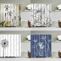 fashion 3d dandelion shower curtain simple bath curtains home decoration waterproof with 12 hooks for bathroom dropshipping