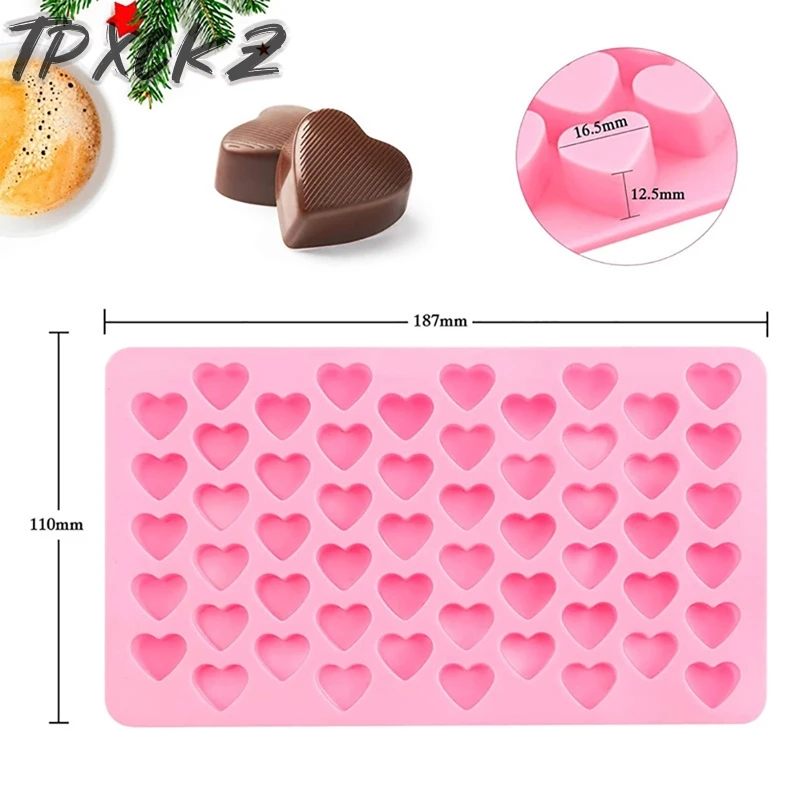 

55 Holes Mini Heart Silicone Cake Mold Chocolate Cookies Baking Mould Ice Cube Soap Mold Cupcake Tool Kitchen Baking Accessories