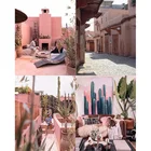 5D алмазная живопись сделай сам, вышивка крестиком, розовое здание, пейзаж, вышивка, мозаика, полная квадратная, круглая, дрель, Настенный декор, ручная работа, подарок