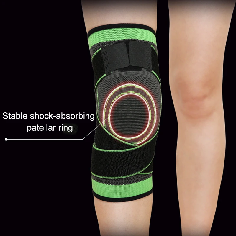 

Outdoor Sports Knee Compression Brace for Men Women Non Slip Sleeve with Straps Breathable Knit Kneepad Health99