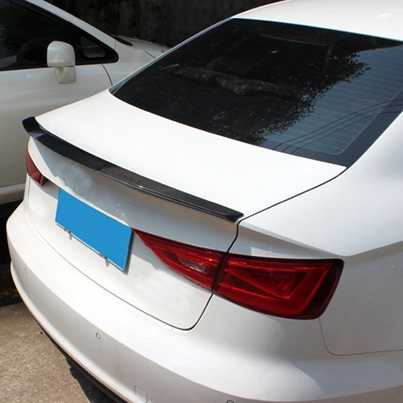 

For Audi A3 S3 2014 2015 2016 Sedan 4Doors M4 Style High Quality Carbon Fiber Rear Wing Roof Rear Box Decorated Big Spoiler