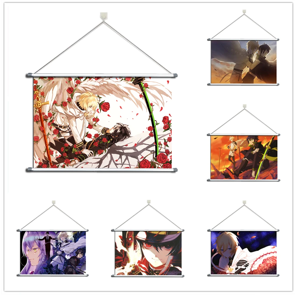 

Anime Owari no Seraph Hyakuya Mikaela YuuichirouAlloy Fabric Wall Poster Scroll