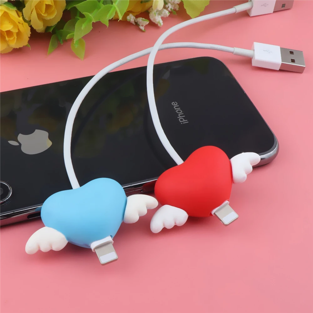 Мультяшный протектор для кабеля зарядного устройства в виде животного милый USB