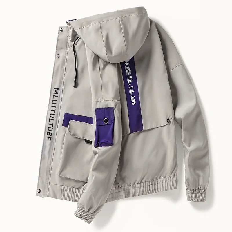 Мужская куртка с капюшоном ICPANS Повседневная ветровка в японском стиле Харадзюку