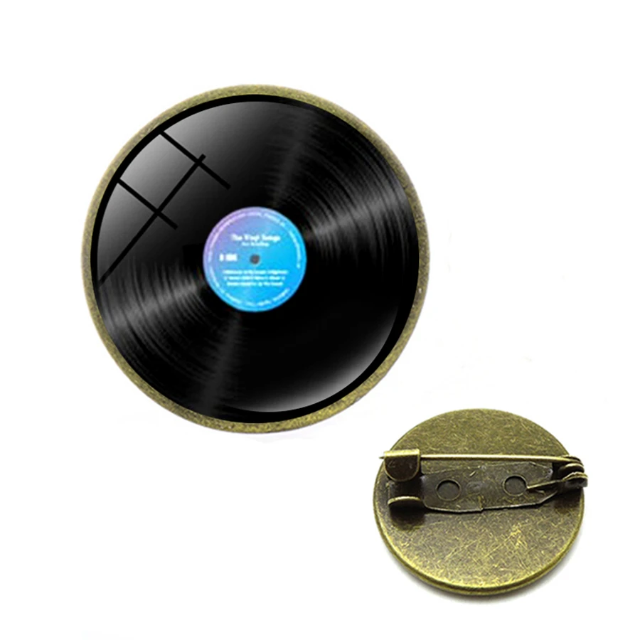 Новая Виниловая пластинка броши для записи компакт дисков булавки музыки