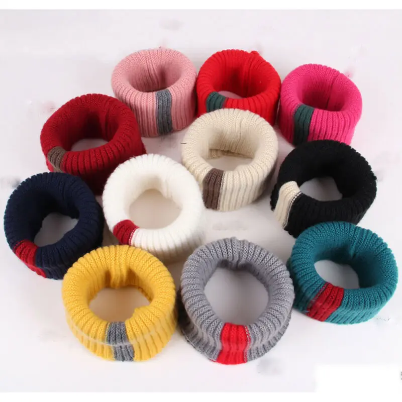 Брендовый вязаный шарф для девочек плотный теплый зимний с флисовой подкладкой