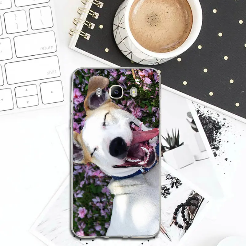 For Samsung Galaxy J3 J4 J5 J6 J7 J8 A3 A5 A7 2016 2017 2018 Coque Bags Soft Silicone Phone Cases Cute Funny Dog Welsh Corgi |