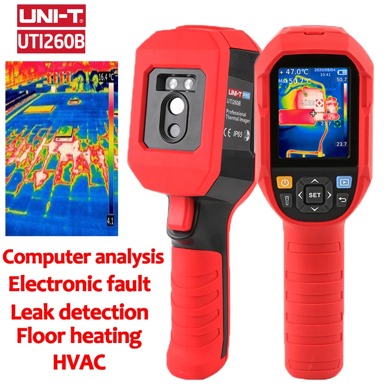 

Фотоаппарат с термометром и USB-портом, 256x192 пикселей, HD -15 ~ 550 °C