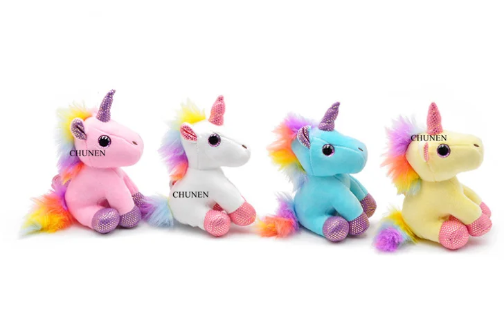 1piece random color Размер 7-12 см ок., Разноцветные плюшевые игрушки в виде животных, мягкие плюшевые игрушки, куклы-брелки - Цвет: 1piece random color