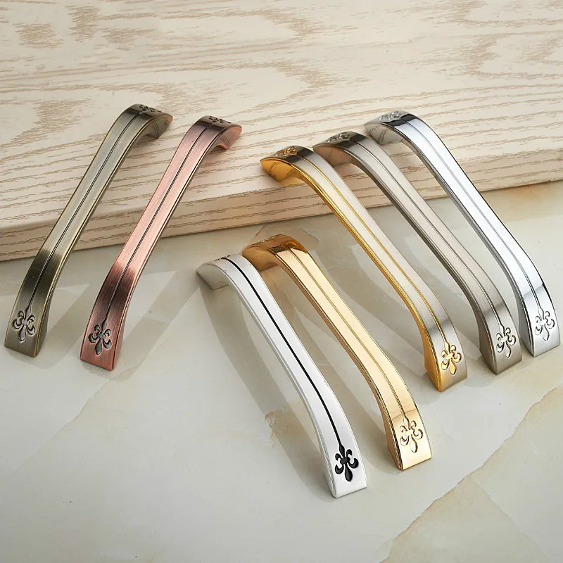 Дверные ручки Европейский стиль античная зеленая бронза потрясение дверная