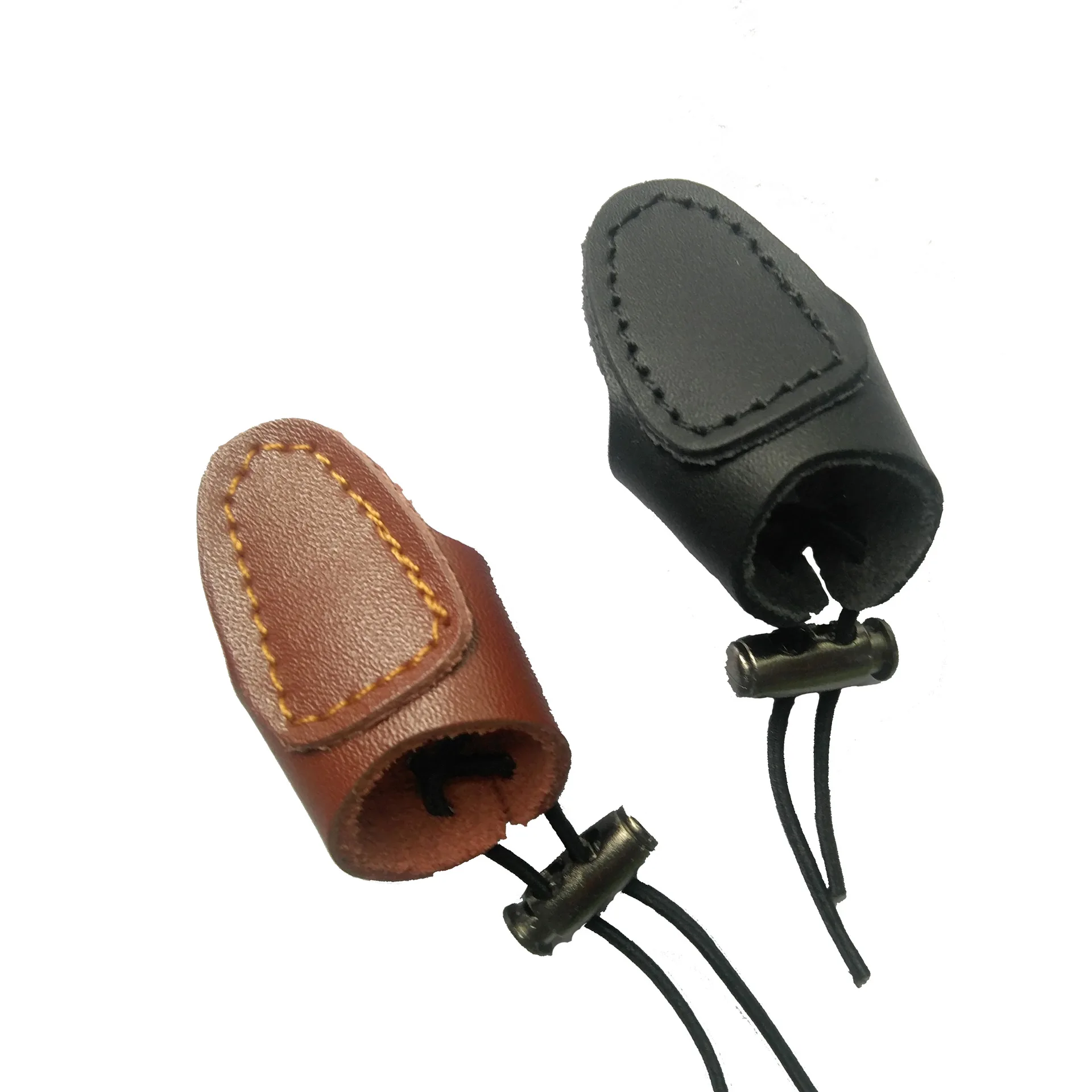 

5*2cm Thumb Finger Tip Luxury PU Leather Archery Thumb Protector Guard Ring Tab On For Hunting Shooting Arrow Bow Bandage Gloves