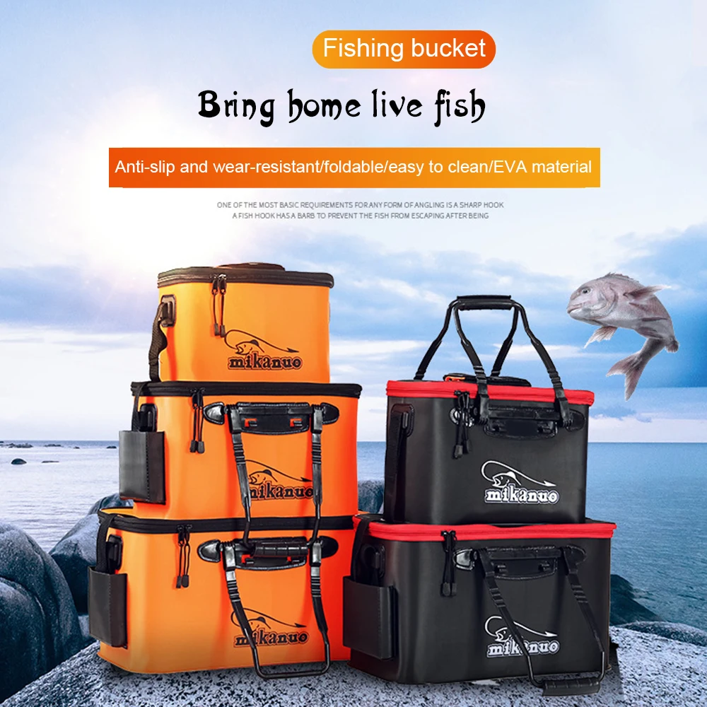 

EVA Portable Fishing Bag Folding Thicken Live Fishing Box Tank Bucket Camping Fishing Tackle Fishbox Storage Bag