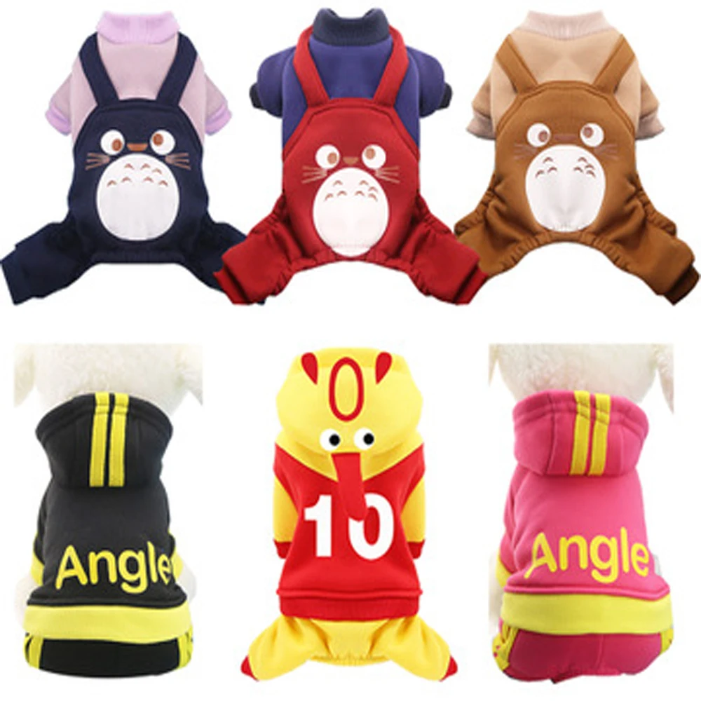 

Dog Clothes Jumpsuit Hoodie Pet Sweatshirt For small Dogs Clothes Winter Cotton Coat Jacket Bulldog Chihuahua Pomeranian Pug