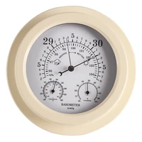 barometer with thermometer hygrometer dial type weather station barometric pressure measures simplicity easy reading