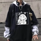 Японское аниме Моя геройская Академия, очако урарака, кавайный принт манги, МужскаяЖенская толстовка, зимние теплые толстовки большого размера в стиле Харадзюку, топы