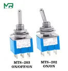 Переключатель MTS-203 вклвыклвкл PDT MTS-202 ВКЛвкл 6-контактный 6A 125VAC3A 250VAC Mini светильник бой, 10 шт.