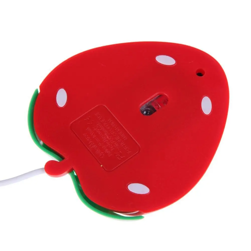 

USB Wired Mouse 1000DPI 3 Buttons Mouse LED Opto-electronic Strawberry USB Optical Mouse Mice