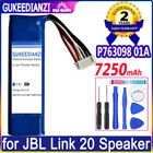 Аккумулятор GUKEEDIANZI P763098 01A, 7250 мА  ч, для динамика JBL Link 20 Link20