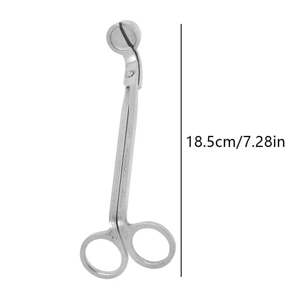 

18.5CM Stainless Steel Candle Wick Trimmer Oil Lamp Trim scissor Stainless Steel Scissors Clipper Candle Extinguish Tool Silver