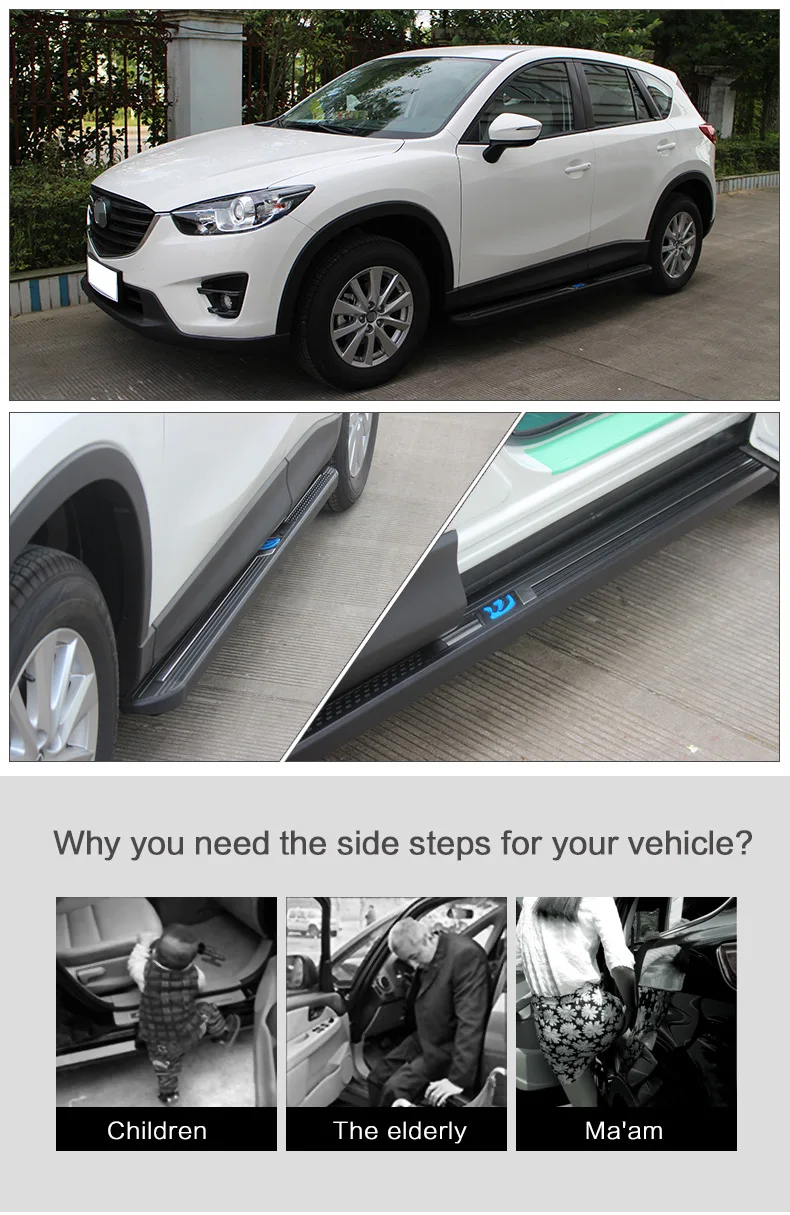 Горячие подножка Бег доска nerf бар для MAZDA CX-4 CX-5 CX-7 CX-8 IATF16949 качество сделано в Китае, внедорожник, speciali