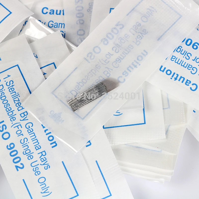 Лезвие для татуажа бровей 18 пин 100 шт.|microblading needles|blade microbladingpermanent makeup |