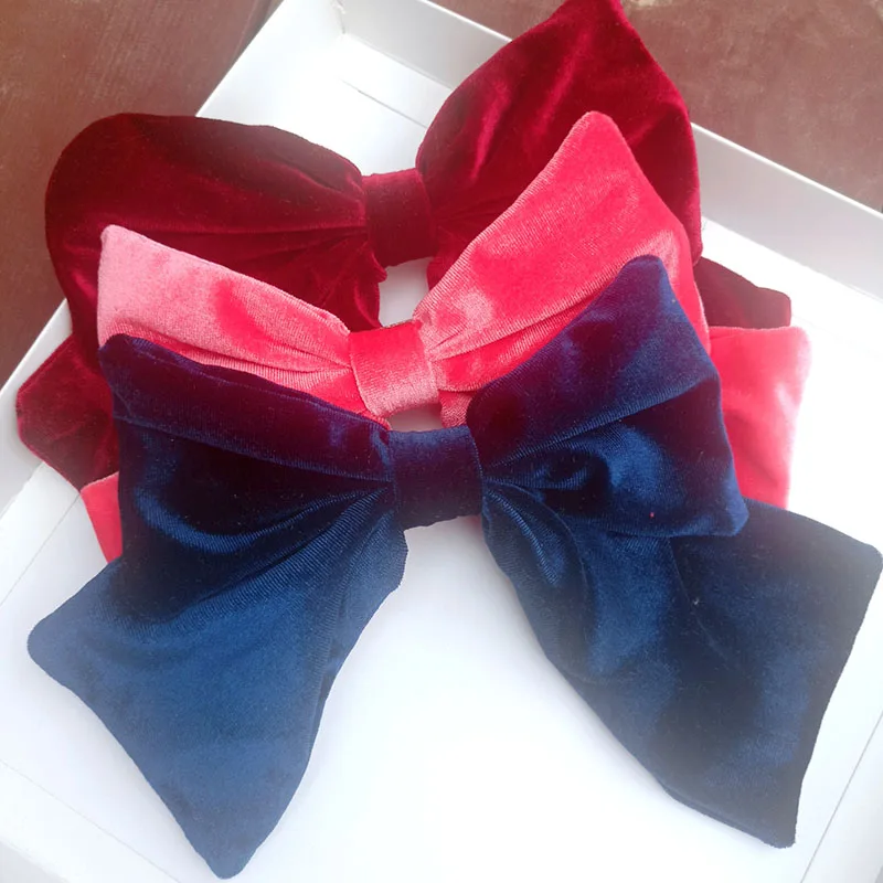 Бархатный зажим для волос MAXSITI U с бантом аксессуары на спине боковая заколка