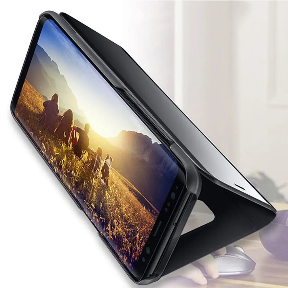 Премиум прозрачный умный чехол для Samsung S10 5G S10e S9 Plus Note9 Note8 S7 edge флип кожаный