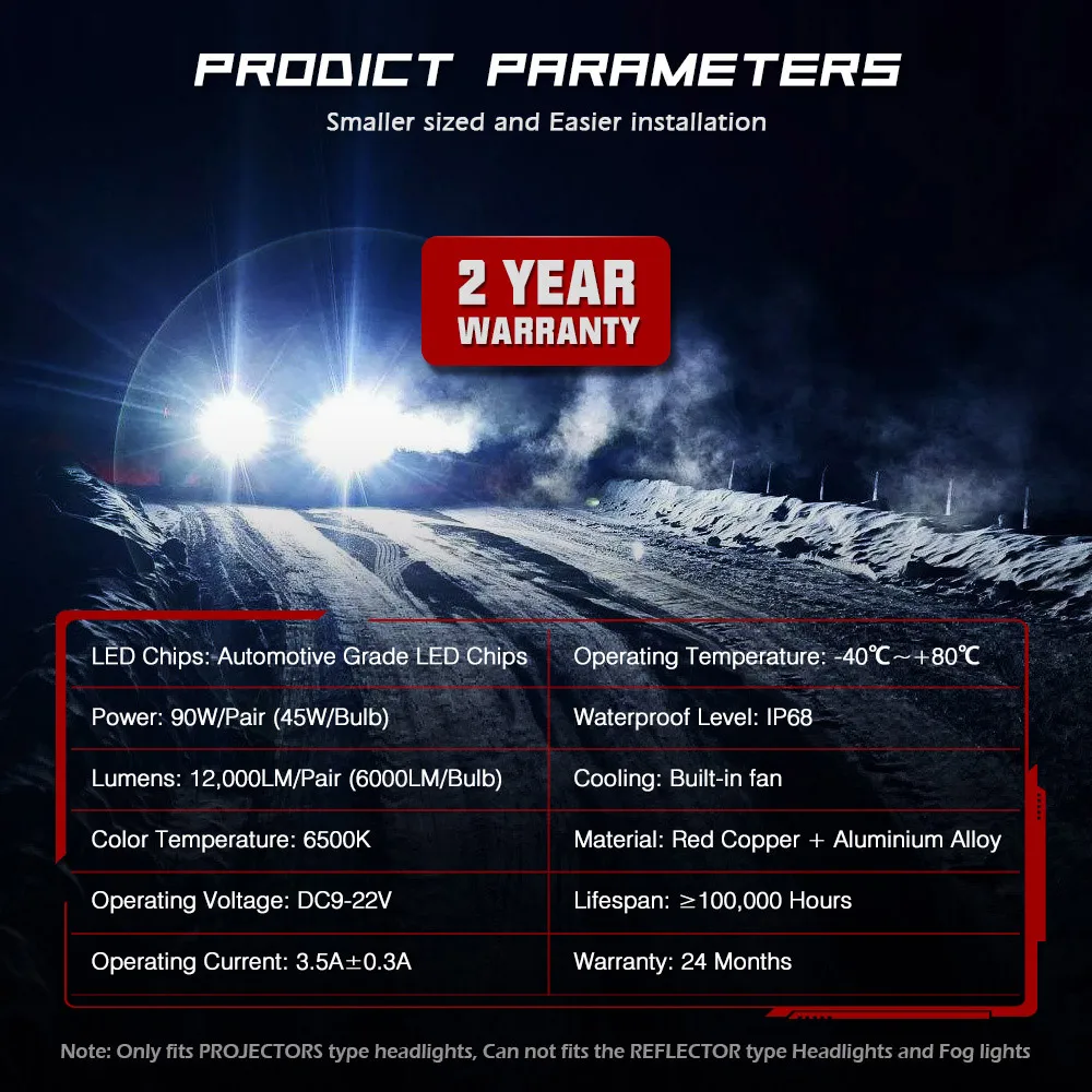 Автомобильная фара NOVSIGHT H7 Led H11 9005/9006 9012 D2/D4 D1/D3/D8 подходит для фар проектора 90 Вт