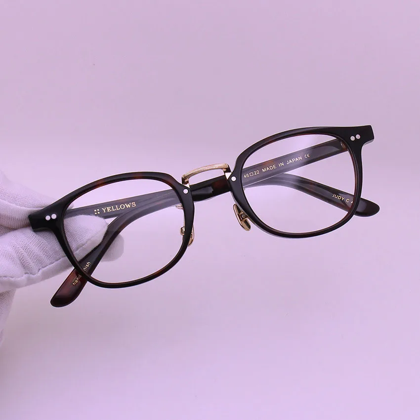 

YELLOW Brand Vintage Square Acetate Optical Eyeglass Frame For Women Reading Myopia Prescription Glasses Frames JUDY